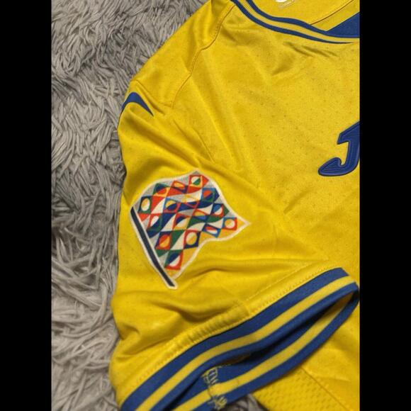 UKRAINE NATIONS LEAGUE 2024 VS CZECHIA MATCH WORN & SIGNED JERSEY Mudryk #20 - Picture 5 of 9